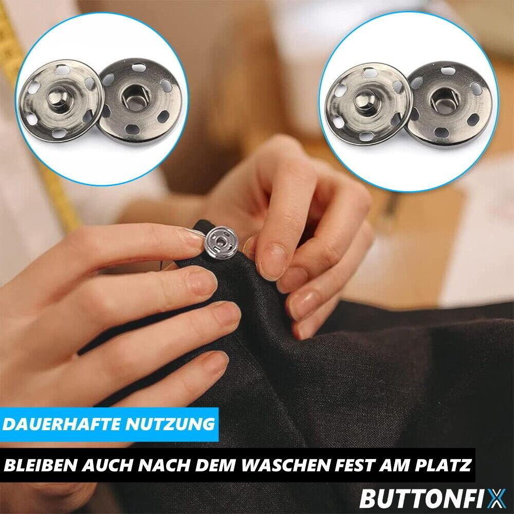 BUTTONFIX Knöpfe Set Druckknöpfe Knopf Messing für Nähen Leder Kleidung Jacken