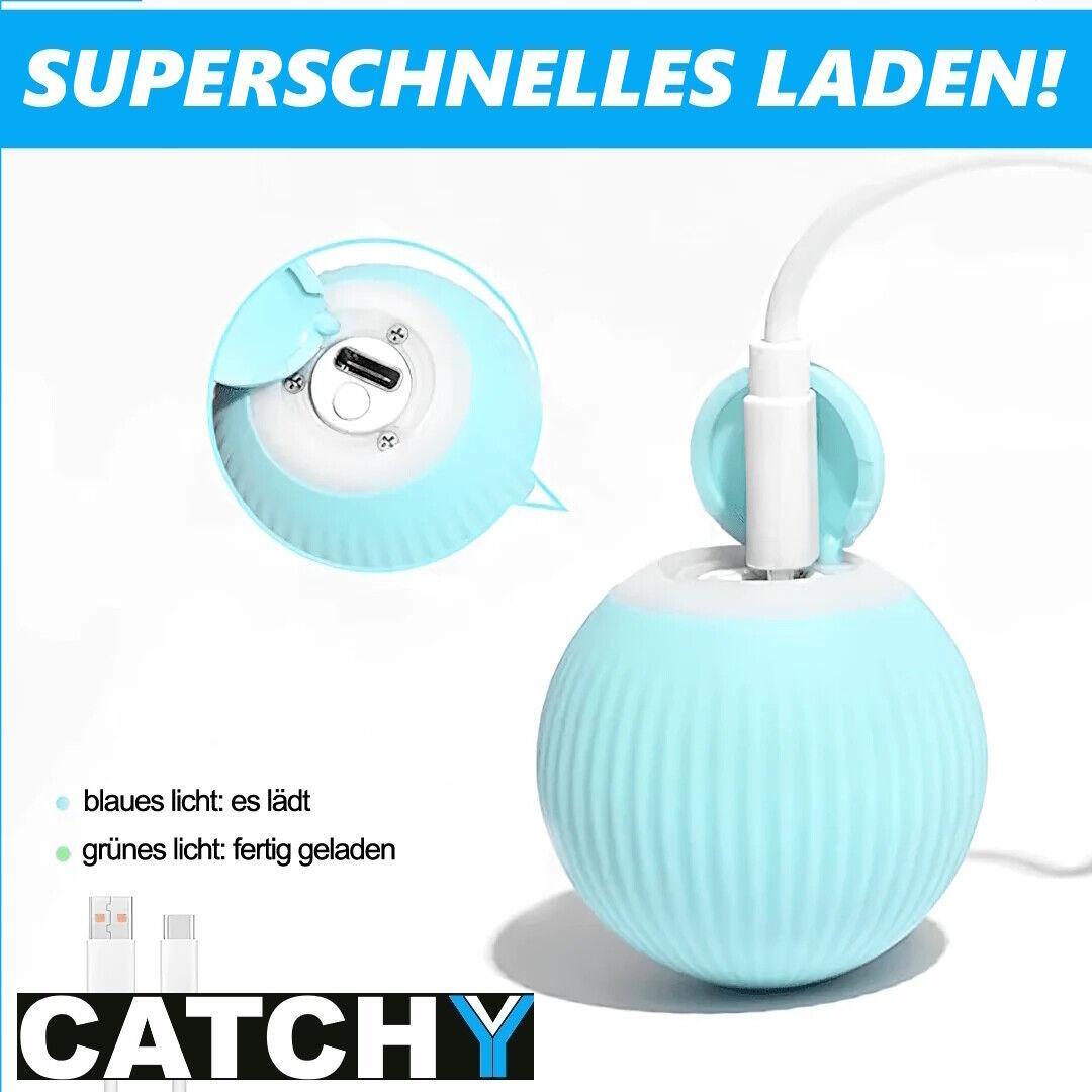 CATCHY Elektrisches Katzenspielzeug Interaktiver automatisch rollender Spielball
