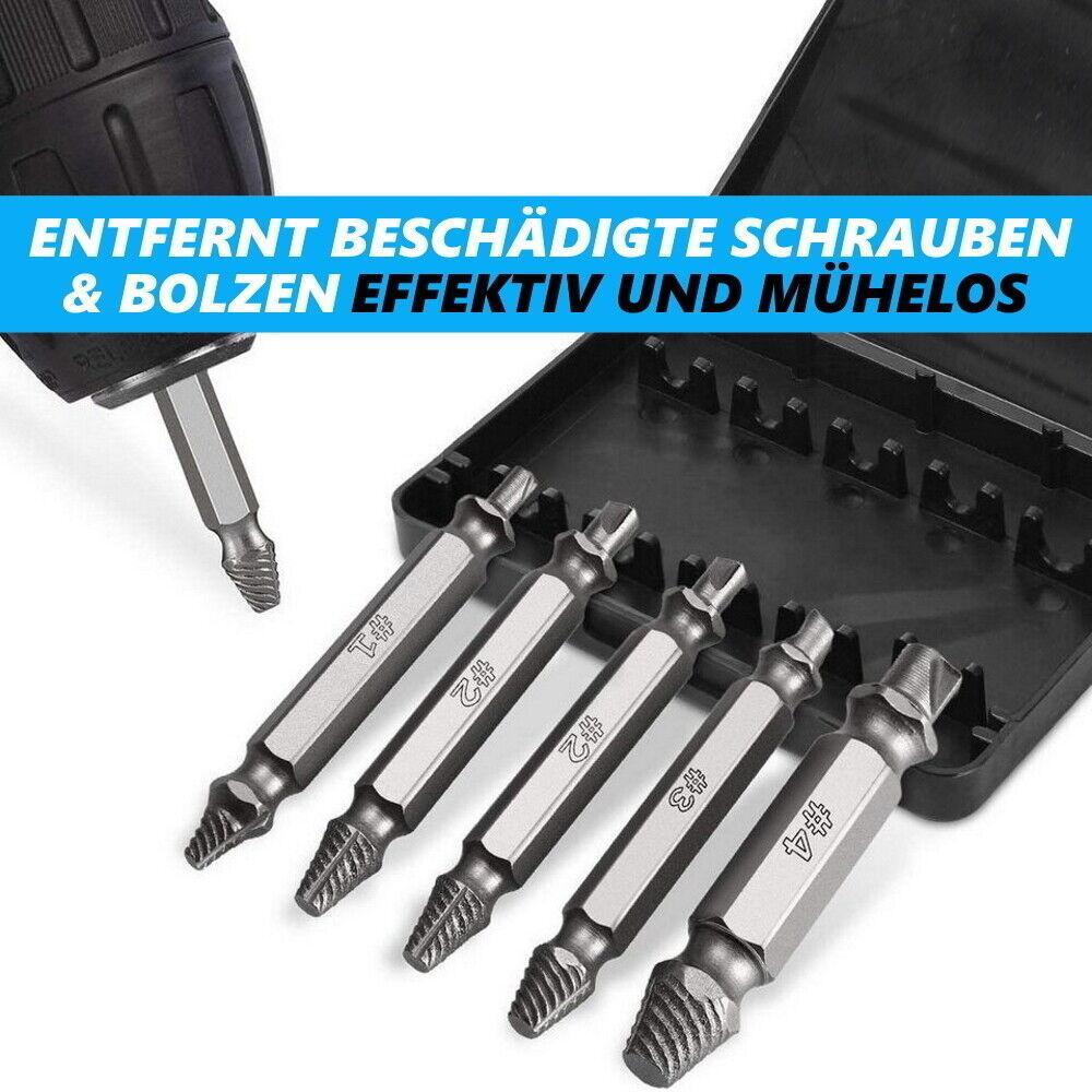 SchraubenHeld Schraubenausdreher Set Beschädigte Schrauben Entferner Satz 5tlg