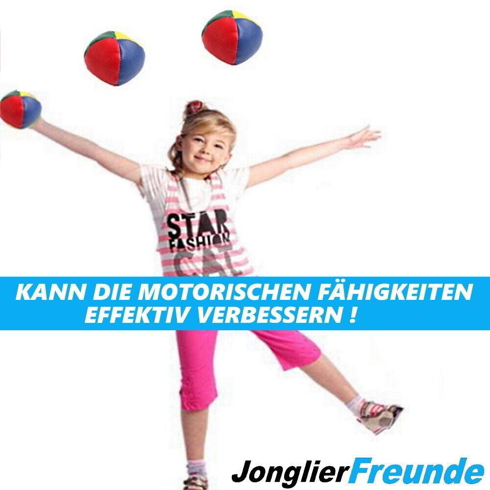 JONGLIERFREUNDE Jonglierbälle Set Premium Jonglierset Jonglieren m.Anleitung 3er