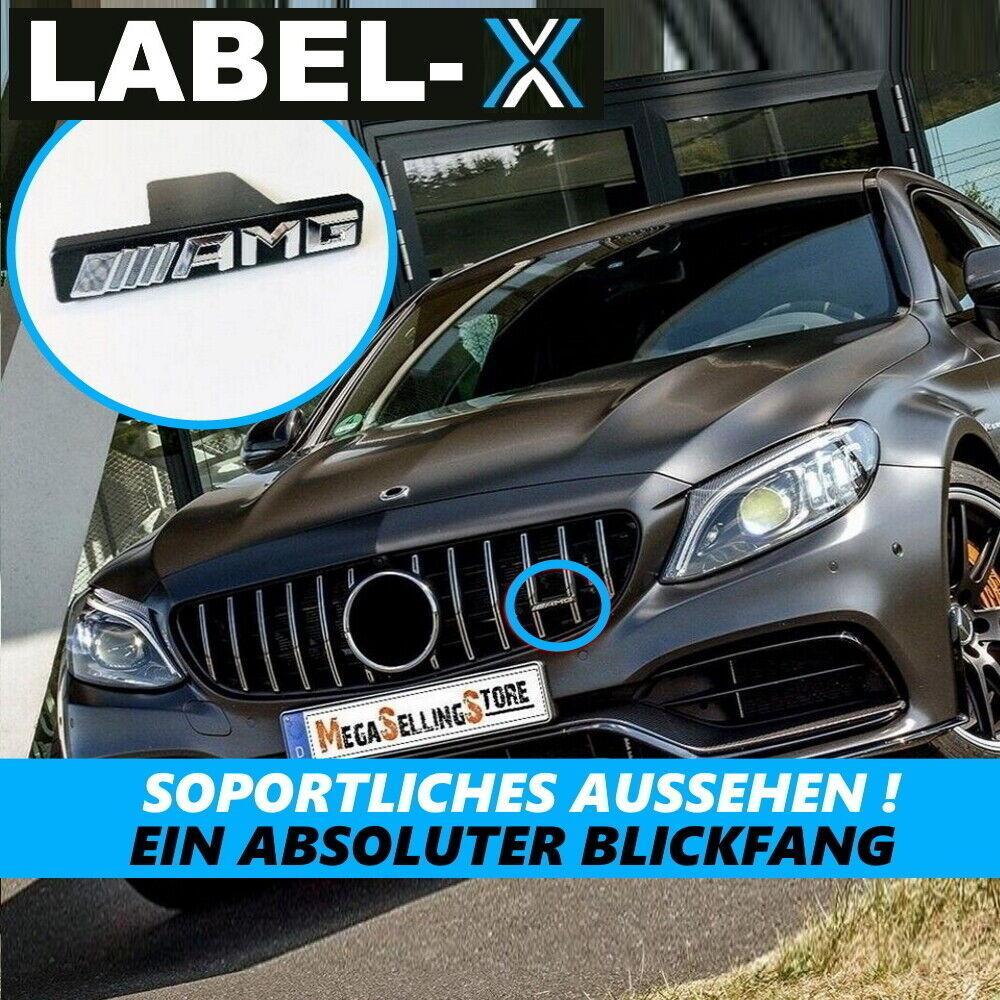 LABEL-X AMG Schriftzug Emblem f. Mercedes Panamericana Kühlergrill ALLE Typen