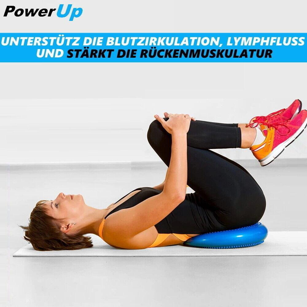 POWERUP Ballsitzkissen Luftkissen Sitzhilfe Sitzkissen Balance Kissen mit Pumpe