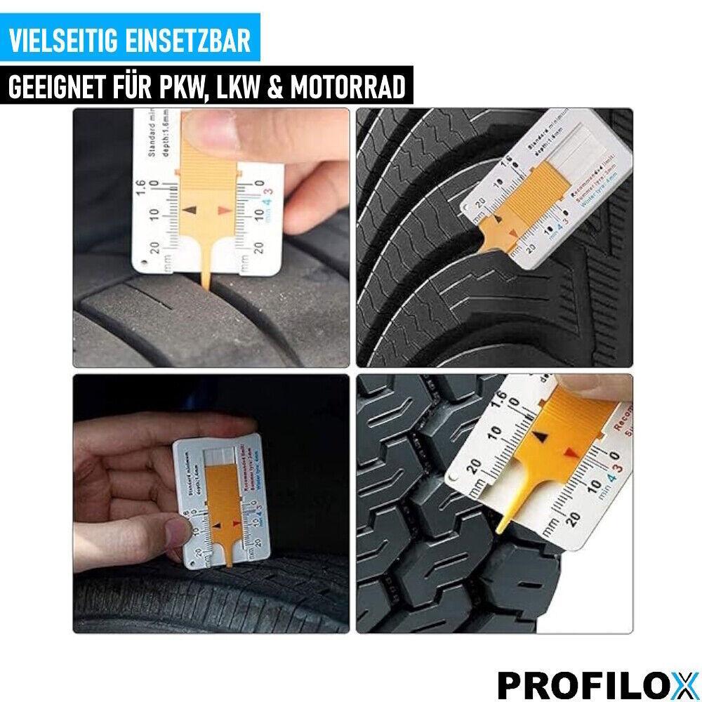 PROFILOX Reifenprofiltiefenmesser Reifenprofil Profiltiefenmessser Messgerät