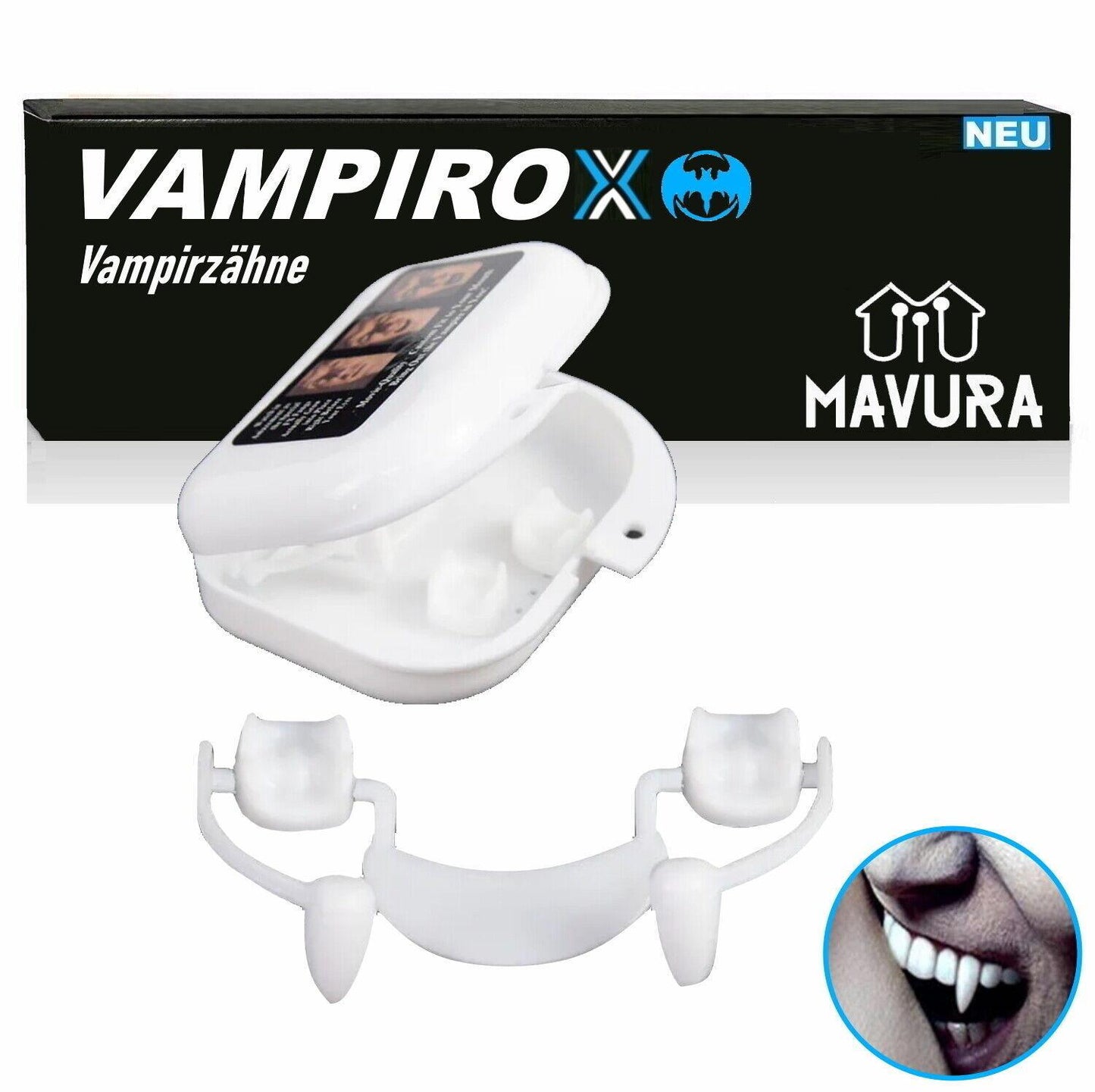 VAMPIROX Vampirzähne Halloweenzähne Halloween Zahnersatz automatische Zähne