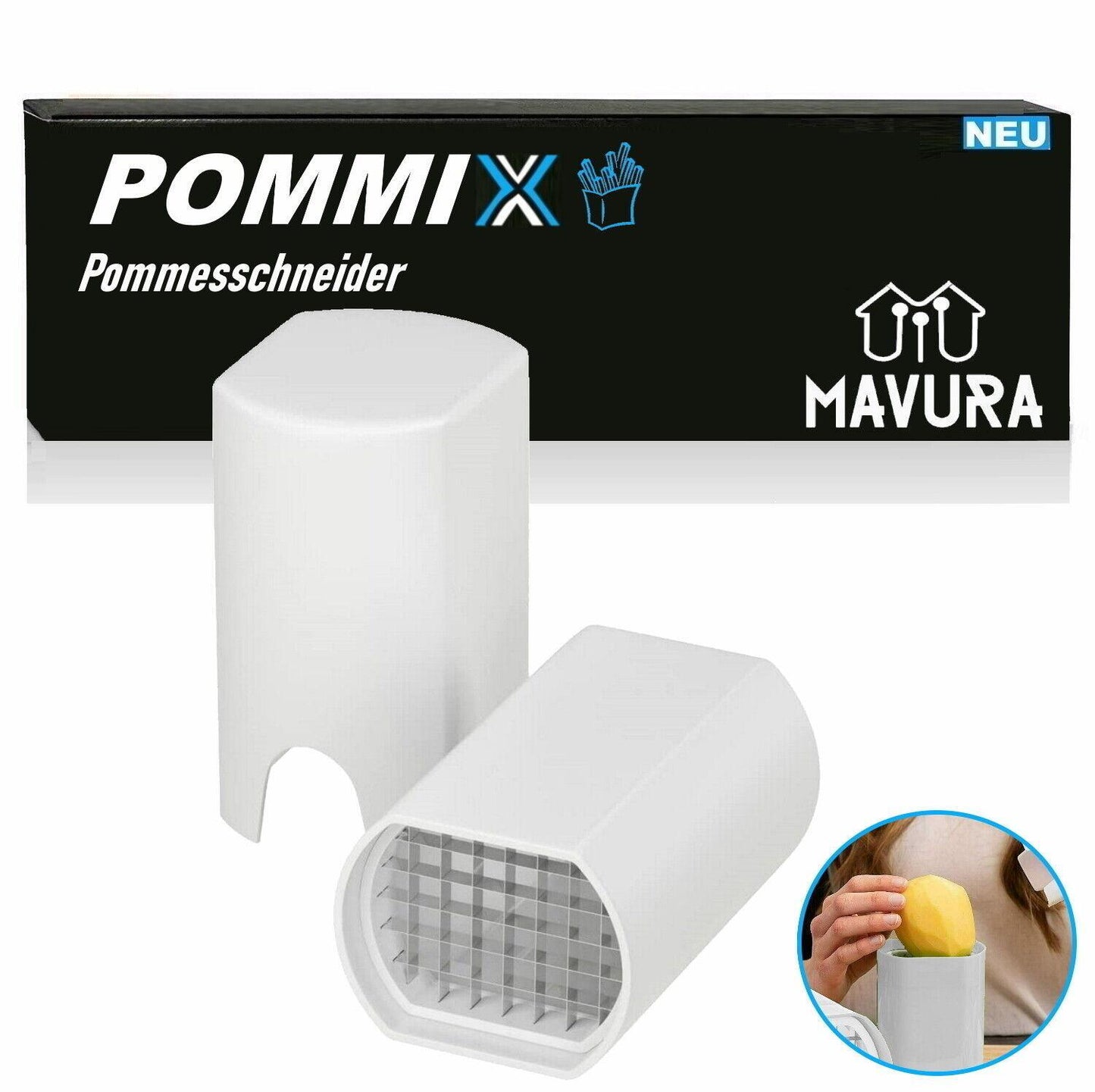 POMMIX Pommesschneider Kartoffelschneider Pommes Frites Frittenschneider