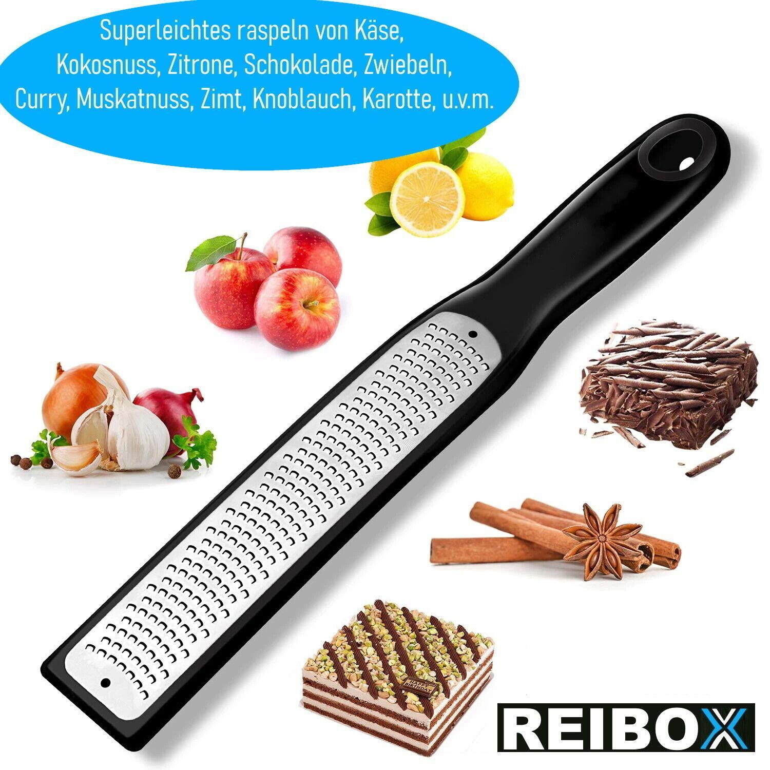 REIBOX Käse Reibe Zester Parmesan Hobel Schokoladen Zitronen Muskatnuss Raspel