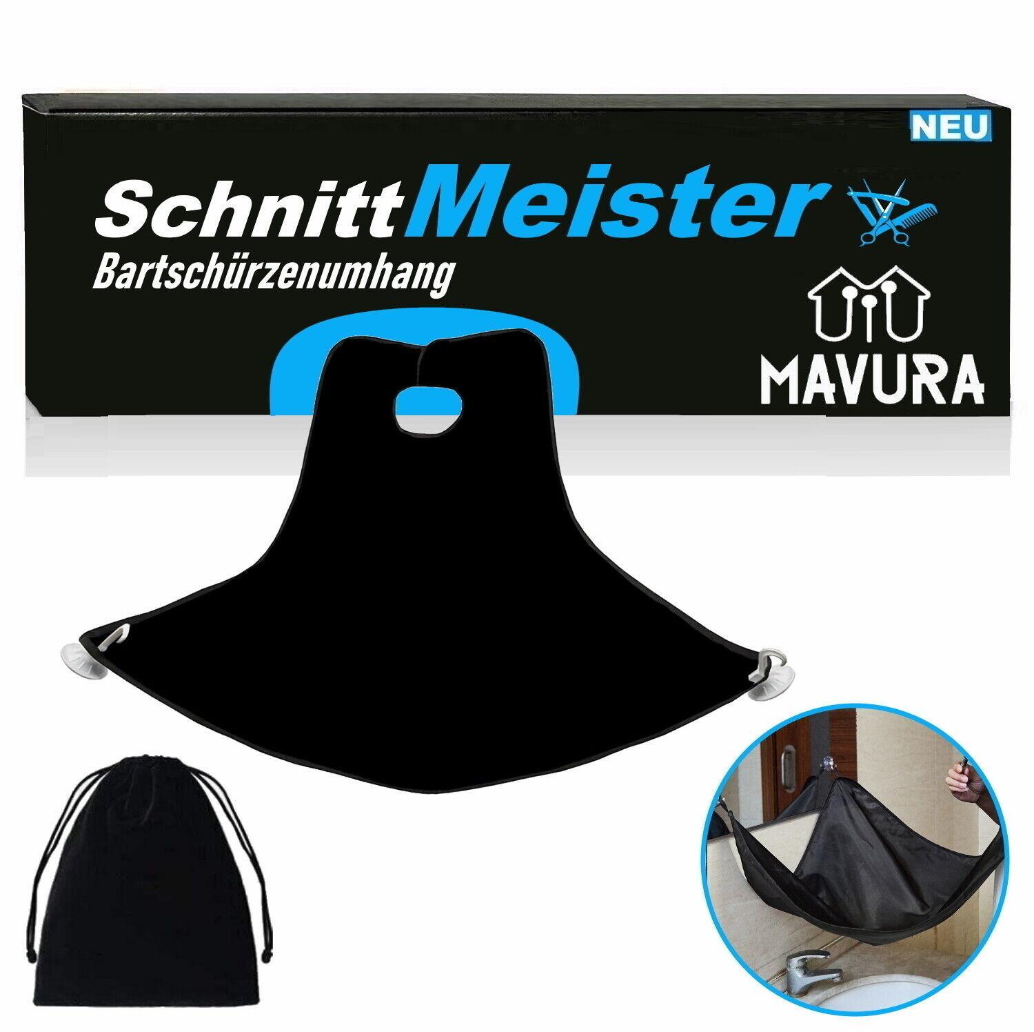 SchnittMeister Premium Bartschürze Rasierumhang Bart Kittel Lätzchen wasserdicht