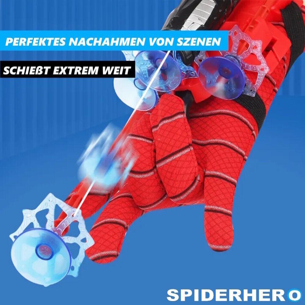 SPIDERHERO Spinnennetz Handschuhe Shooter Kostüm Dart Launcher Spider Blaster 2x