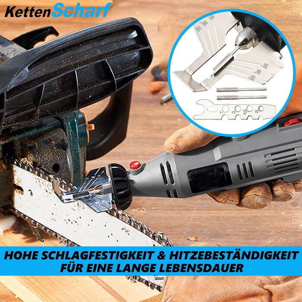 KettScharf Kettenschärfer Kettensägen Schärfer Sägeblattschärfgerät Aufsatz