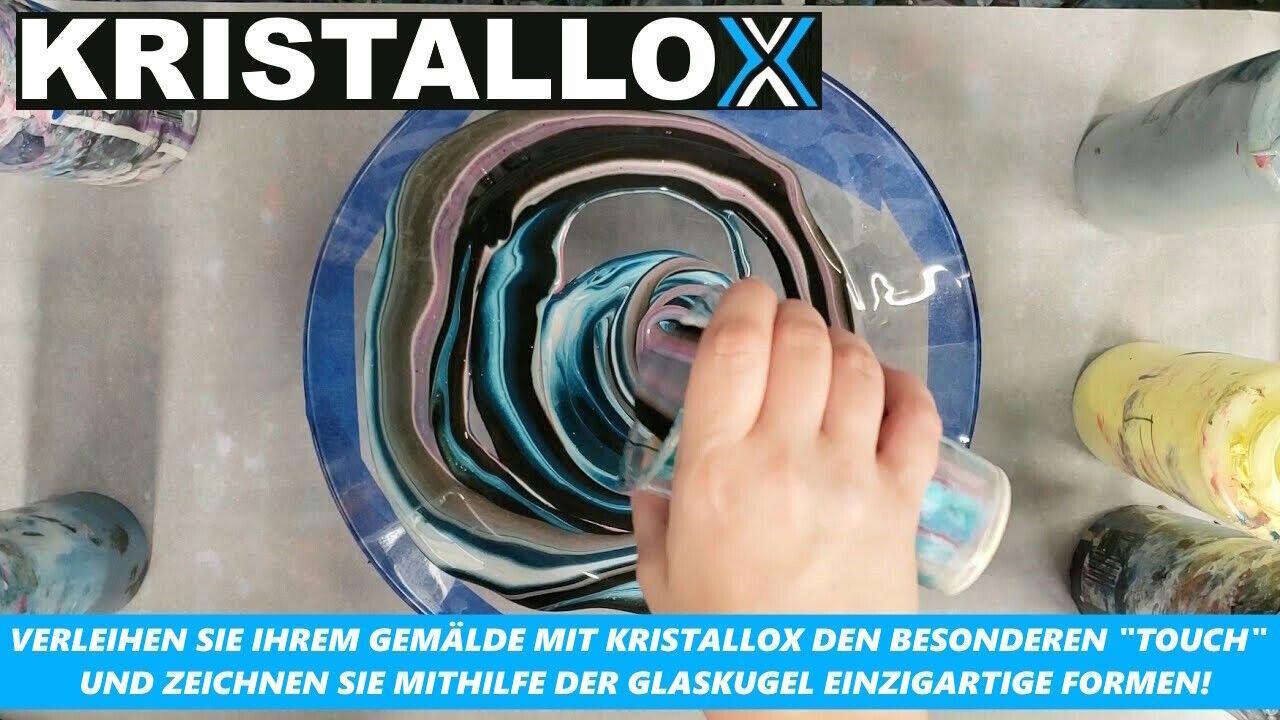 KRISTALLOX Kristallkugel Glaskugel Lensball Fotografie Deko Acryl Pouring 60mm