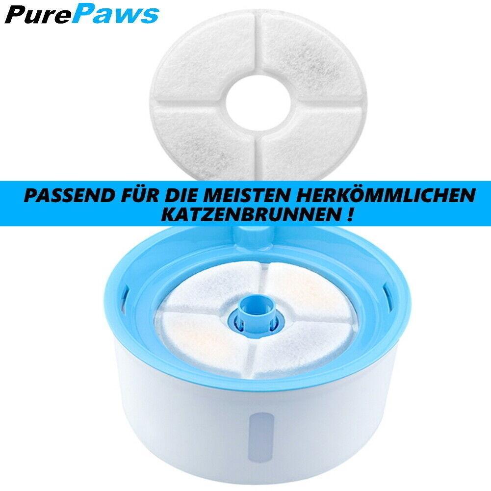 PurePaws Katzenbrunnen Filter Set Trinkbrunnen Wasserspender Ersatzfilter 6Stk