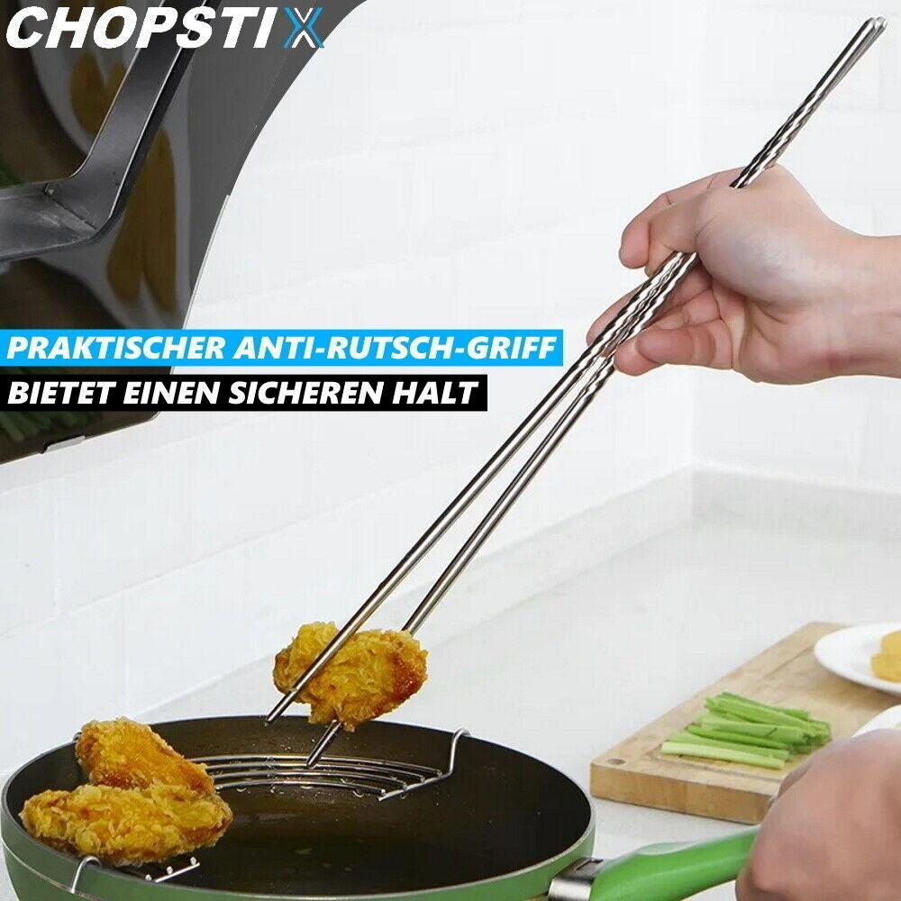 CHOPSTIX Essstäbchen Chopsticks Chinesische Japanische Edelstahl Stäbchen 4paar