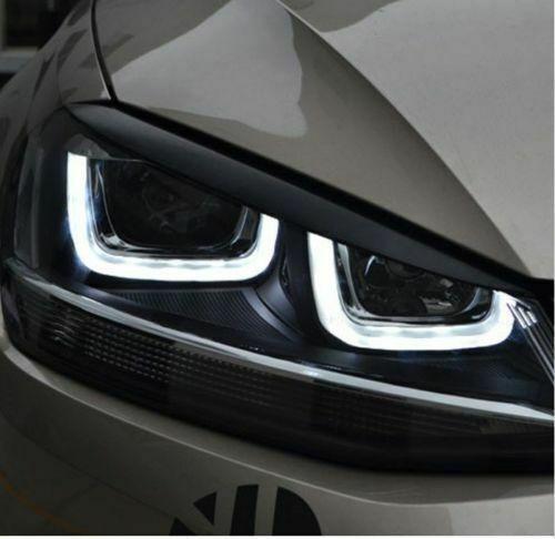 VW GOLF 7 Scheinwerferblenden Böser Blick Spoiler Blende Augenlieder schwarz