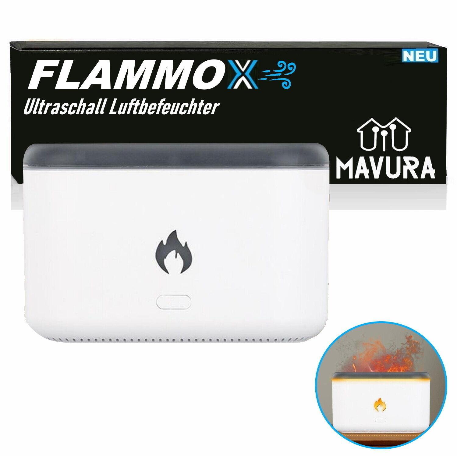 FLAMMOX Luftbefeuchter mit Kamineffekt Flammen Humidifier Raumbefeuchter