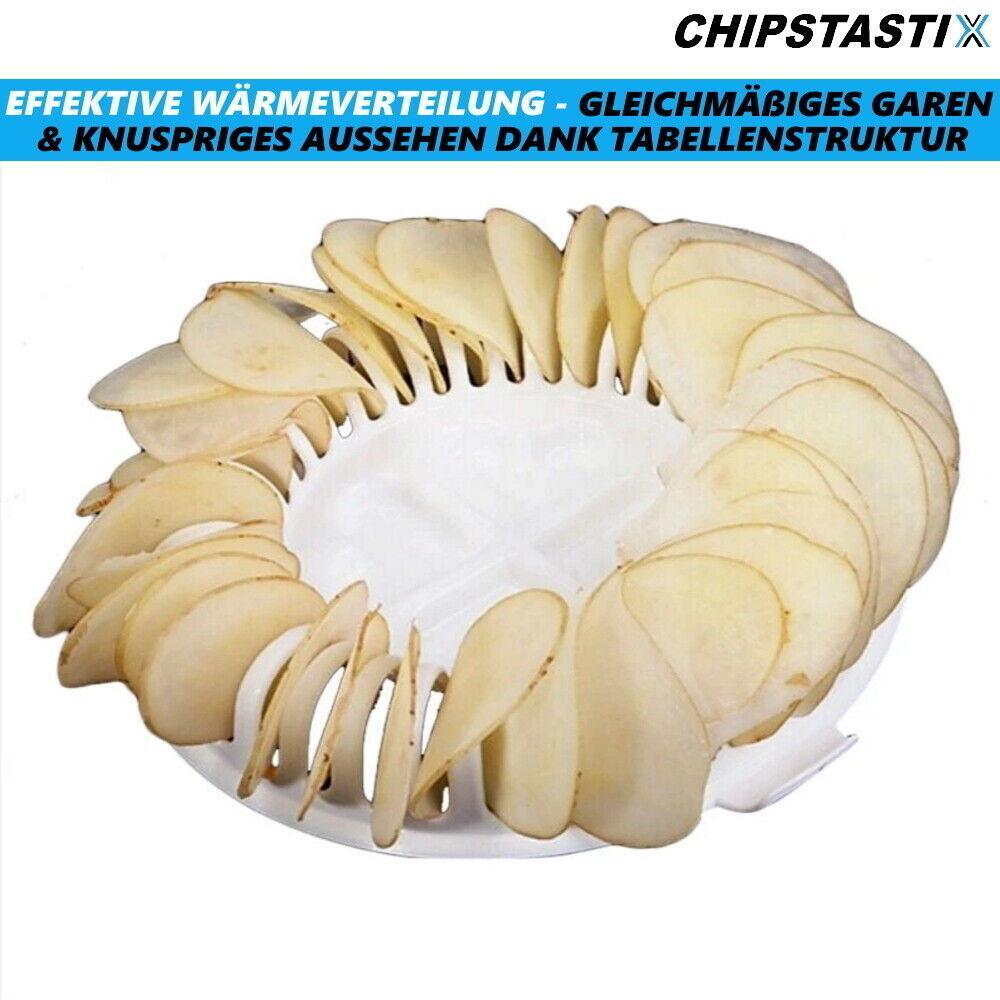 CHIPSTASTIX Kartoffelchips Maker Chips Röster DIY Form Chipsmaker für Mikrowelle