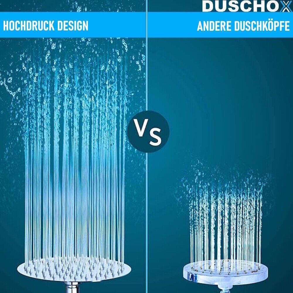 DUSCHOX Duschkopf Regendusche XXL Edelstahl Wasserfall Duschbrause Anti-Kalk