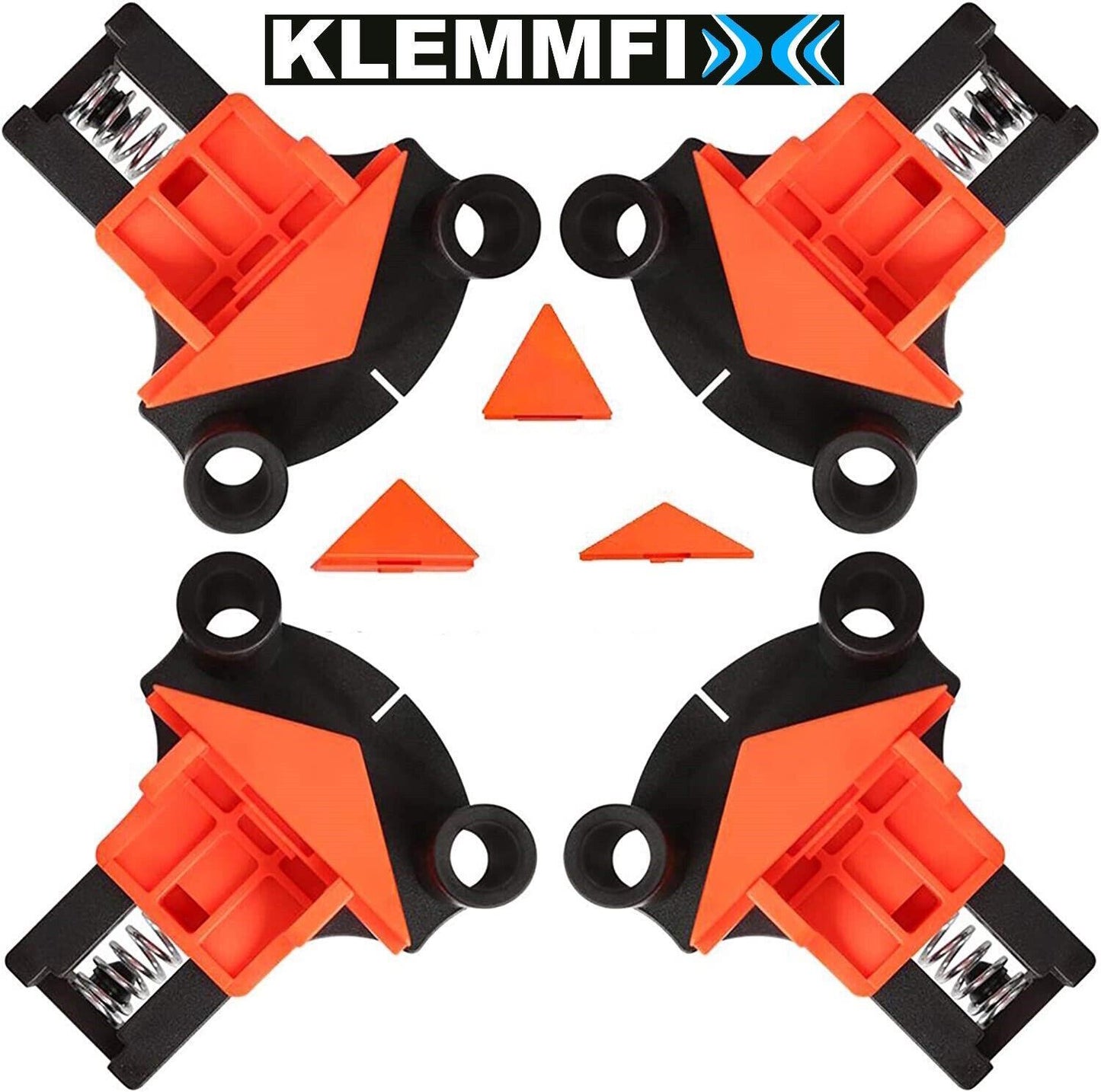 KLEMMFIX Holz Winkelklemmen Eckenspanner Winkelspanner Winkelverbinder [4er Set]