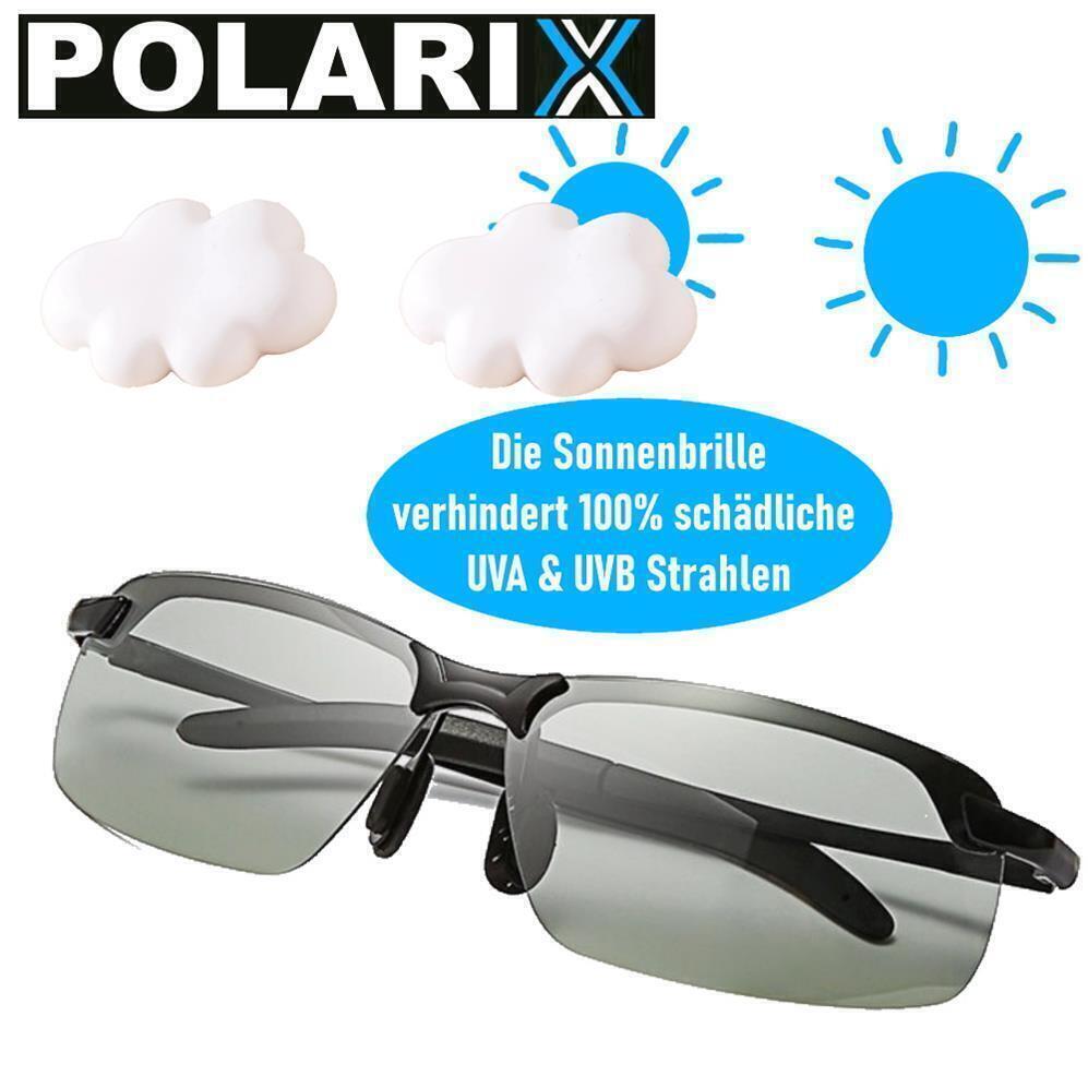 POLARIX Polarisierte Sonnenbrille Fahren Brillen Angeln UV400 photochrome Herren