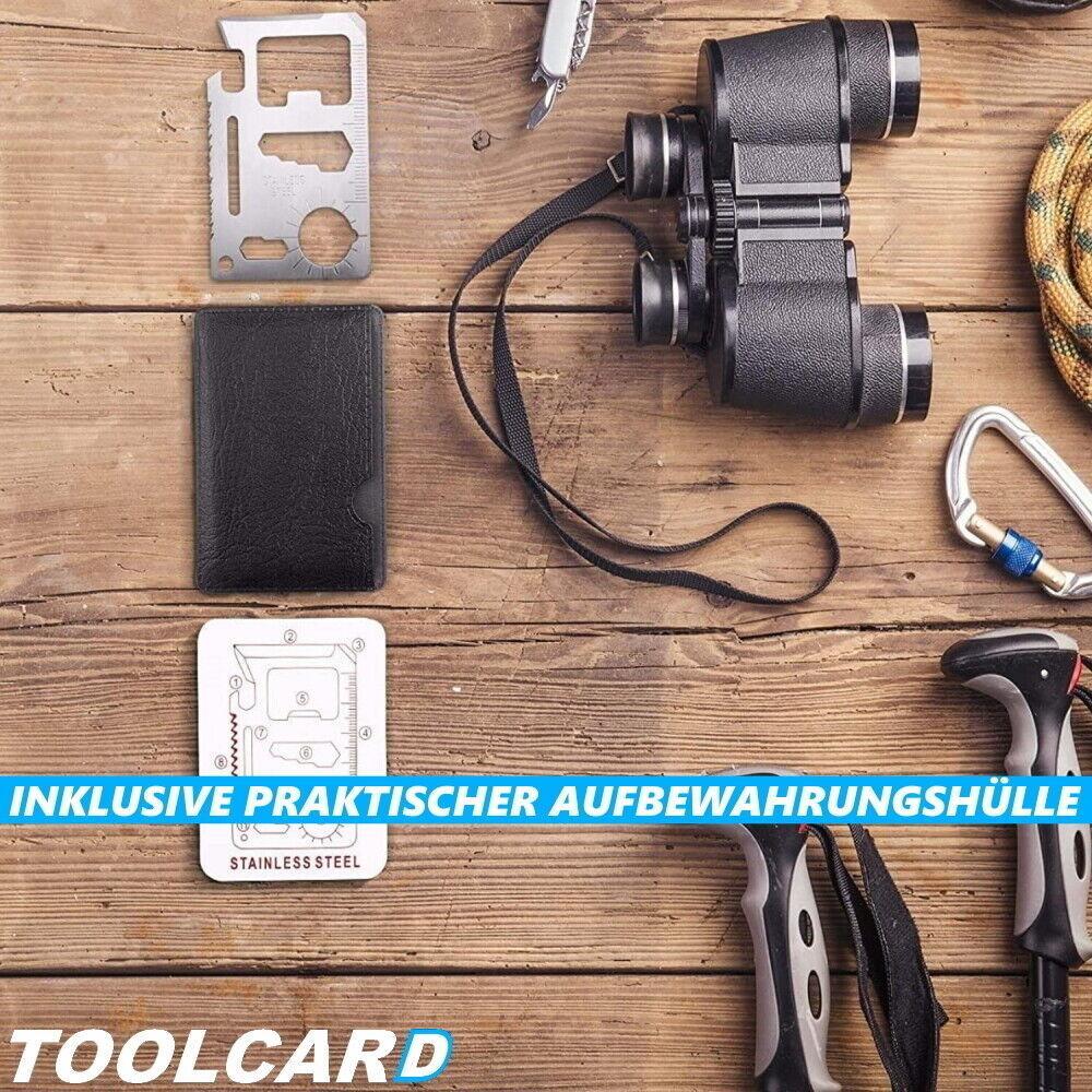 TOOLCARD Multitool Kreditkarte Messer Säge Öffner Scheckkarte Werkzeug 14in1