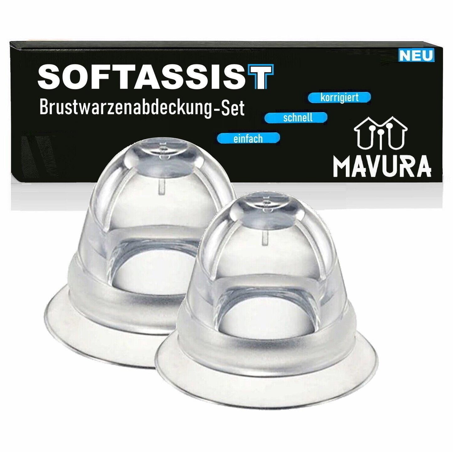 SOFTASSIST Premium Brustwarzenformer Stillhelfer Stillhilfe Schlupfwarzen 2erSet