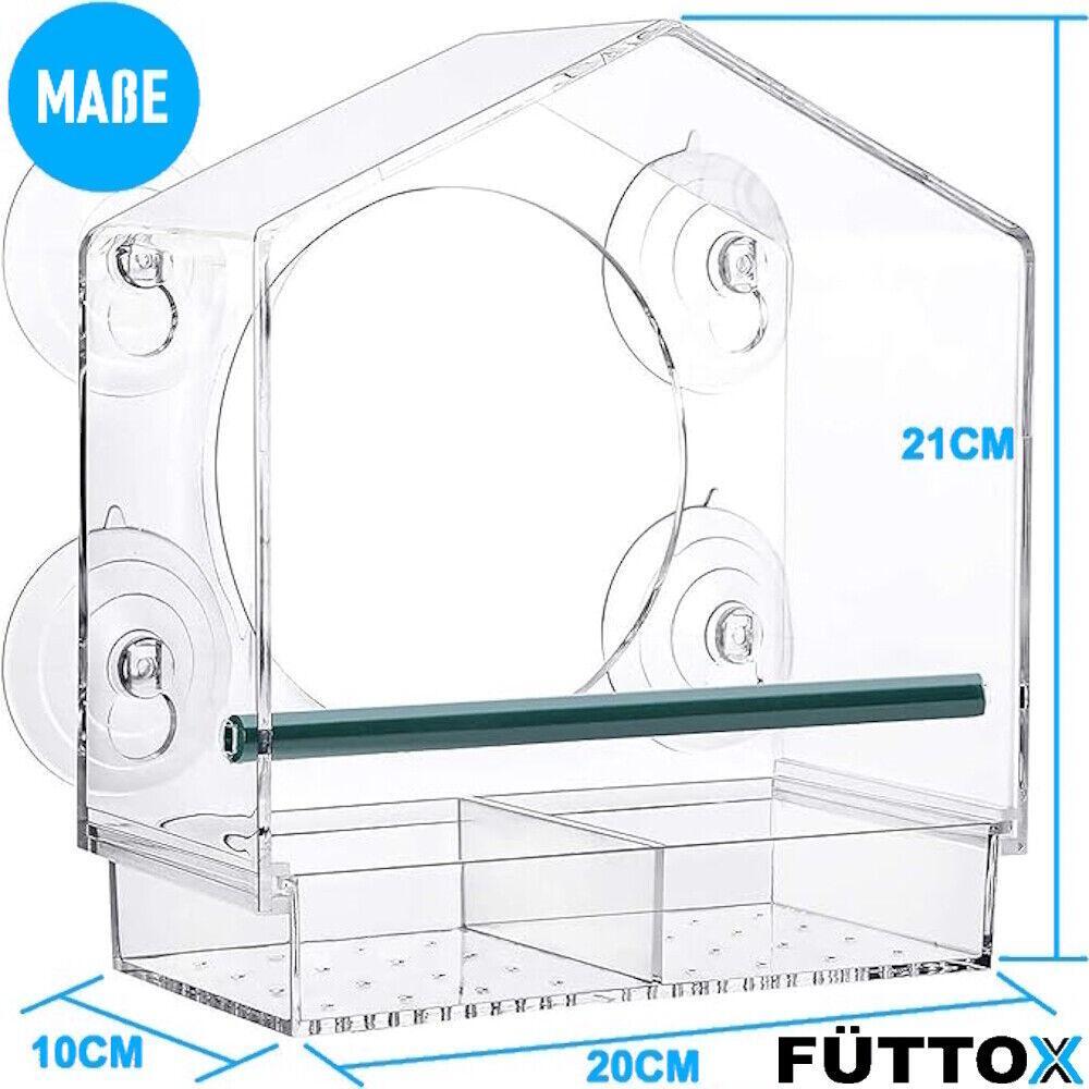 FÜTTOX Vogelhaus Vogelfutterhaus Vogelfutterspender Futterhaus Futterspender