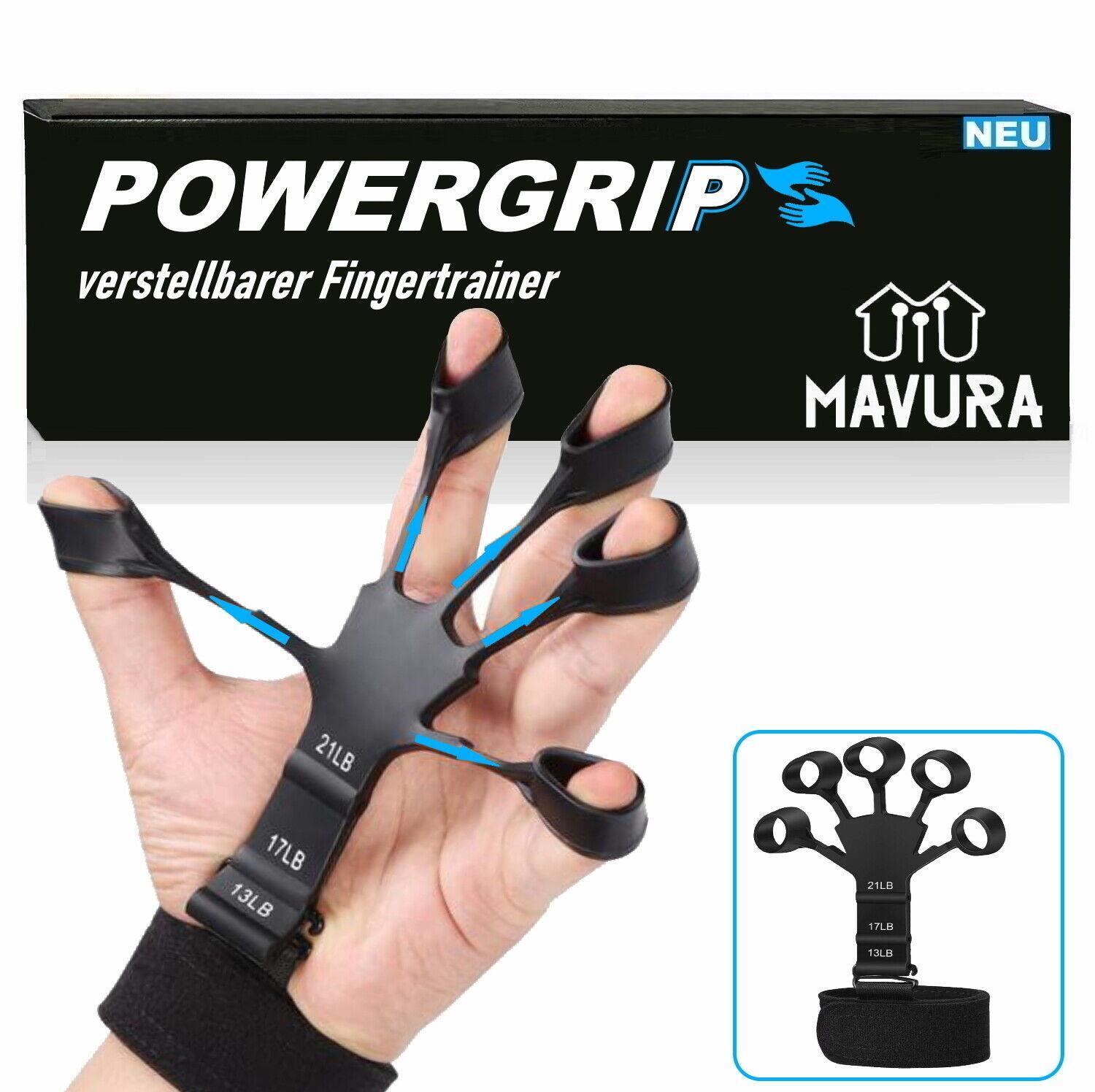 POWERGRIP Handtrainer Kraftgreifer Fingertrainer Unterarmtrainer verstellbar