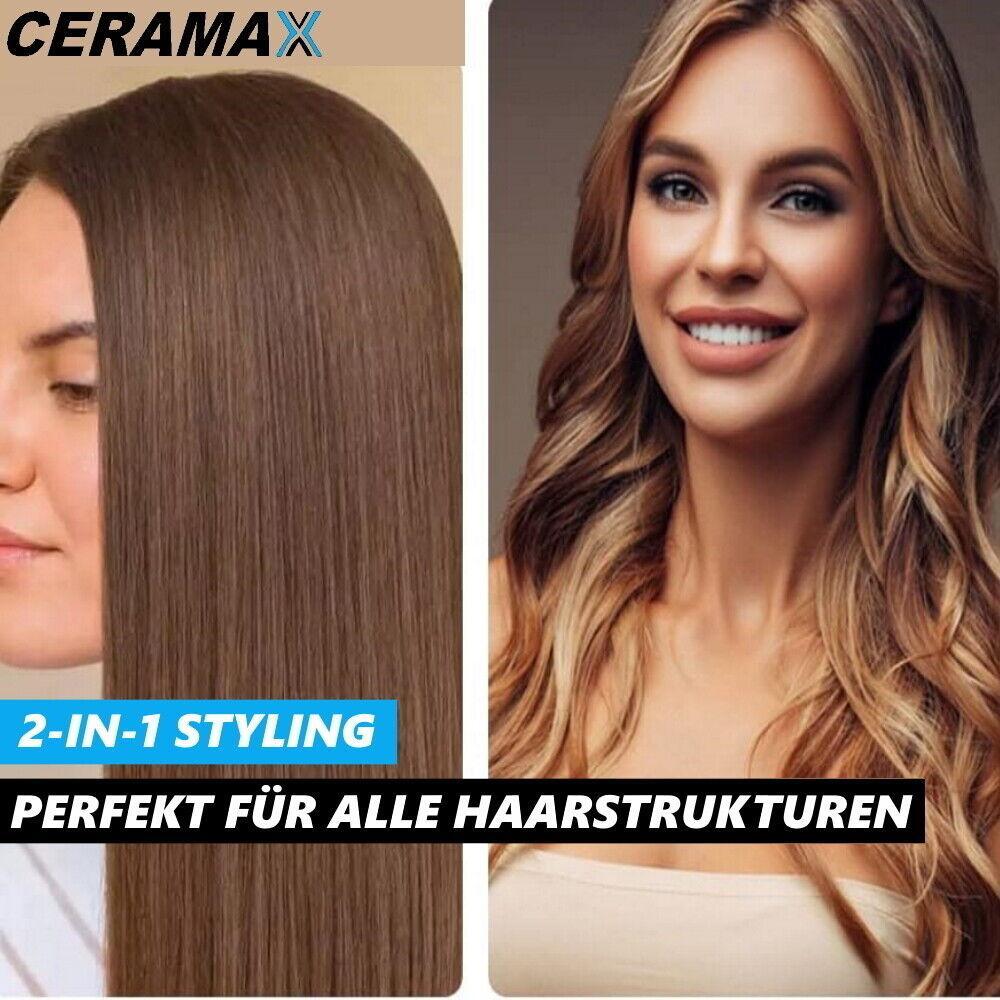 CERAMAX Mini Keramik Reise Glätteisen Lockenwickler Haarglätter Lockenstab