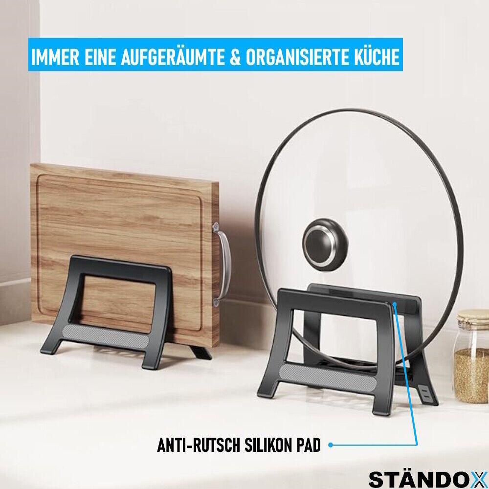 STÄNDOX Schneidebrett Halter Schneidebrettständer Brettchenhalter Deckelhalter
