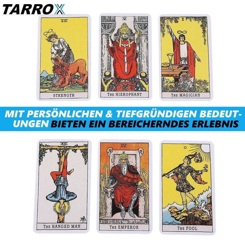TARROX Tarotkarten Set Orakel Mystic Magie Kartendeck Set für Anfänger 78Stk