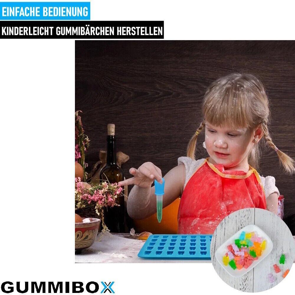 GUMMIBOX Gummibärchenform Schokolade Frucht Fondant Pralinenform 50er Gießform