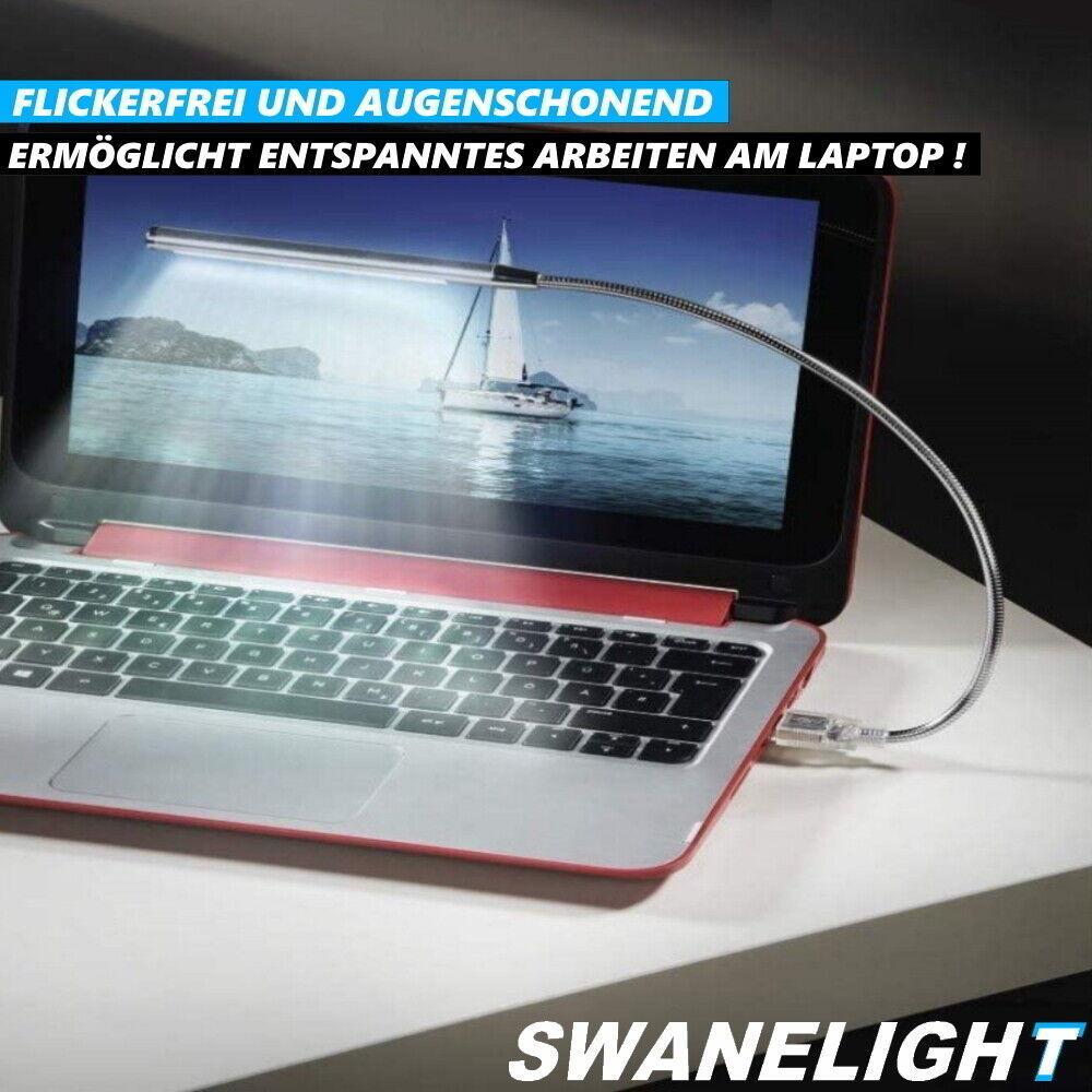 SWANELIGHT USB LED Leselampe Schwenkbar 5 LED Schwanenhalslampe Lampe