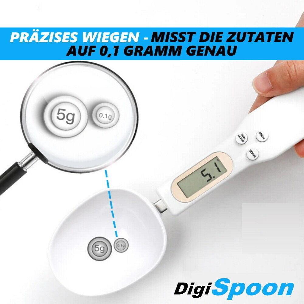 DigiSpoon Digitale Löffelwaage LCD Küchenwaage Mini Waage - 0,1 Gramm genau
