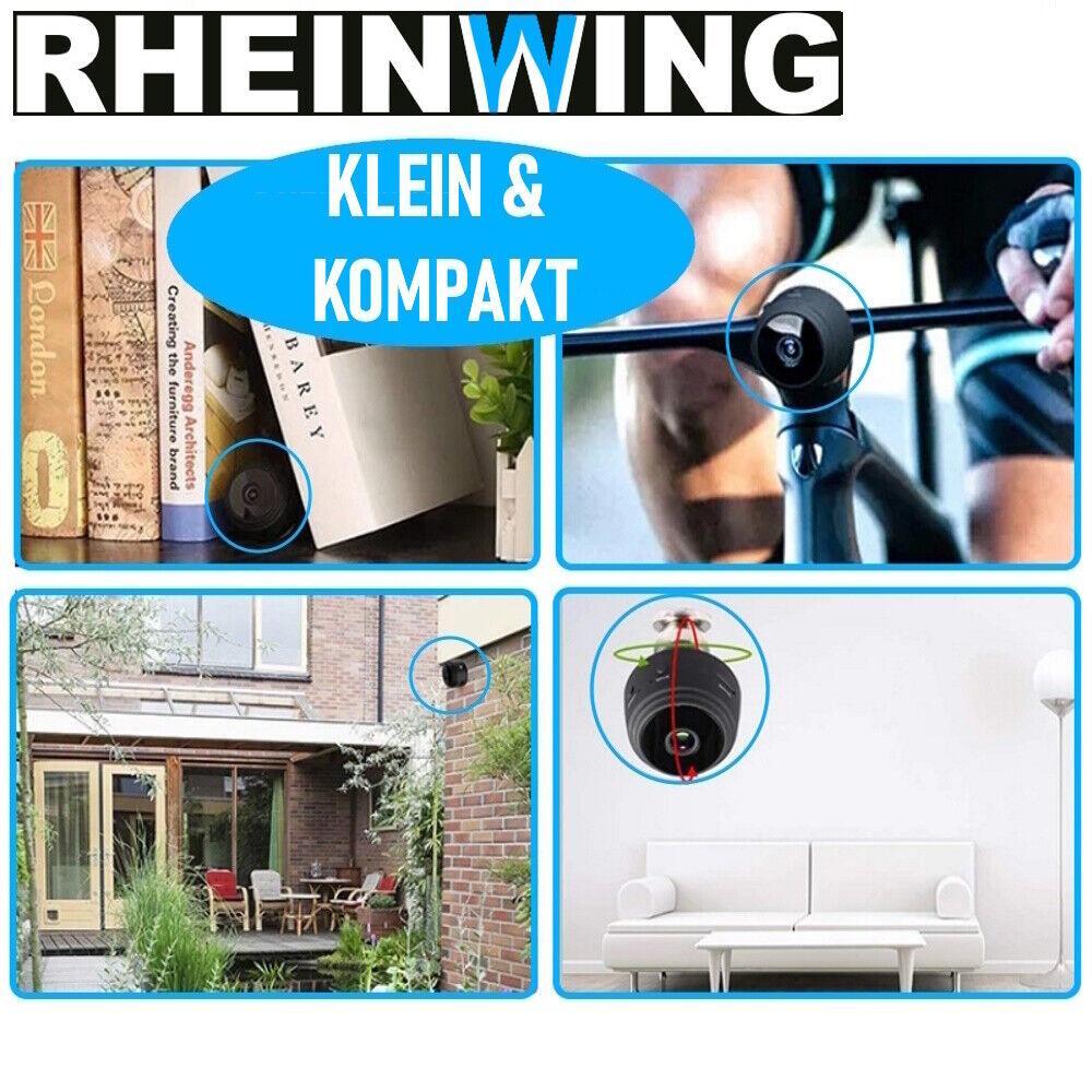 RHEINWING 1080p magnetische WiFi Mini Kamera HD Überwachungskamera Pocket Cam