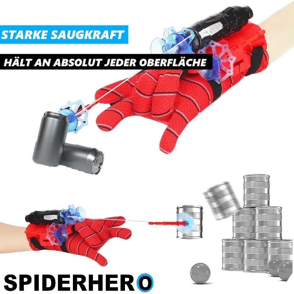SPIDERHERO Spinnennetz Handschuhe Shooter Kostüm Dart Launcher Spider Blaster 2x