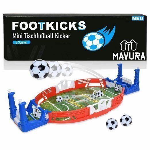 FOOTKICKS Mini Fußball Tischkicker Tisch Flipper Fußballtisch Tischfußball klein