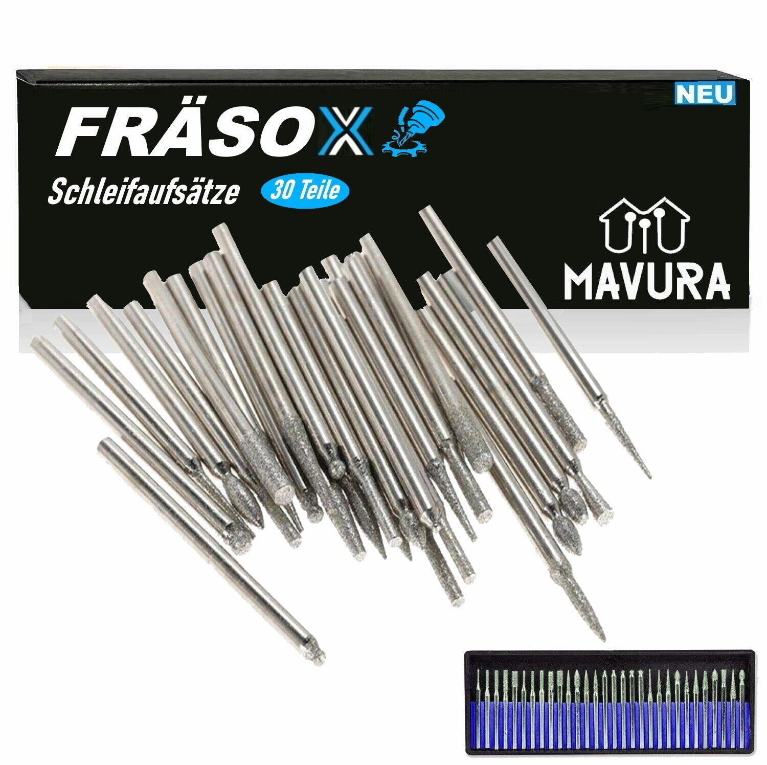 FRÄSOX Diamant Fräser Set Schleifer Gravierer Diamantfeile Bohrer Set für Dremel