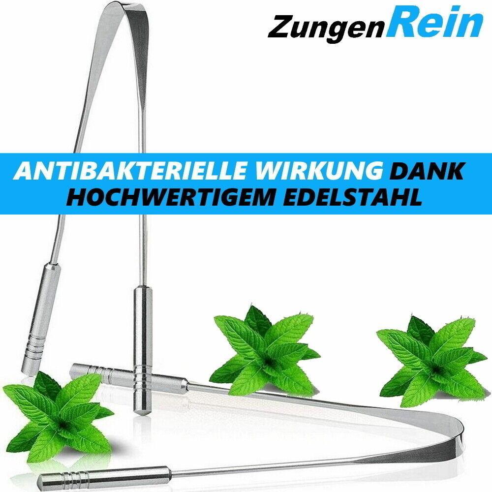 ZungenRein Zungenreiniger Zungenschaber Edelstahl Zungenbürste Ayurveda [2er]