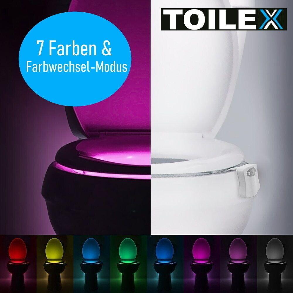 TOILEX LED Toilettenlicht WC Toilettendeckel Licht Klodeckel Nachtlicht Sensor