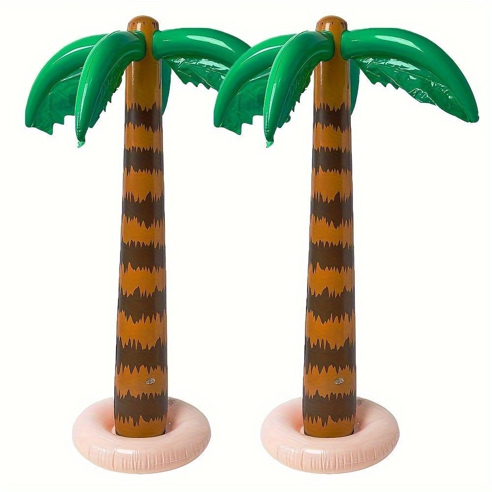 2er-Set aufblasbare Palmen Deko XXL für Pool Strand Party DE.