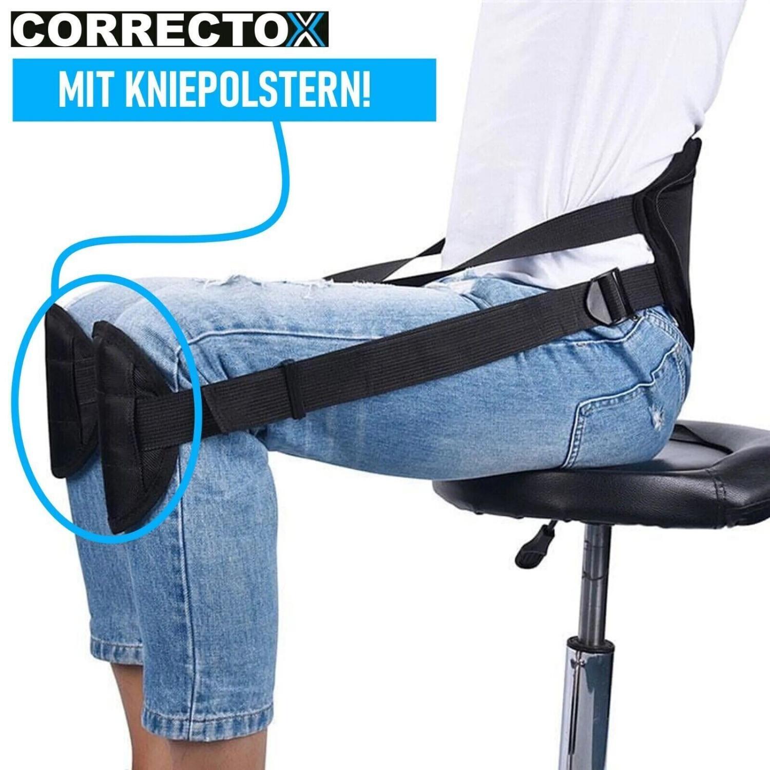 CORRECTOX Geradehalter Haltungstrainer Rückentrainer Rückengurt Sitztrainer