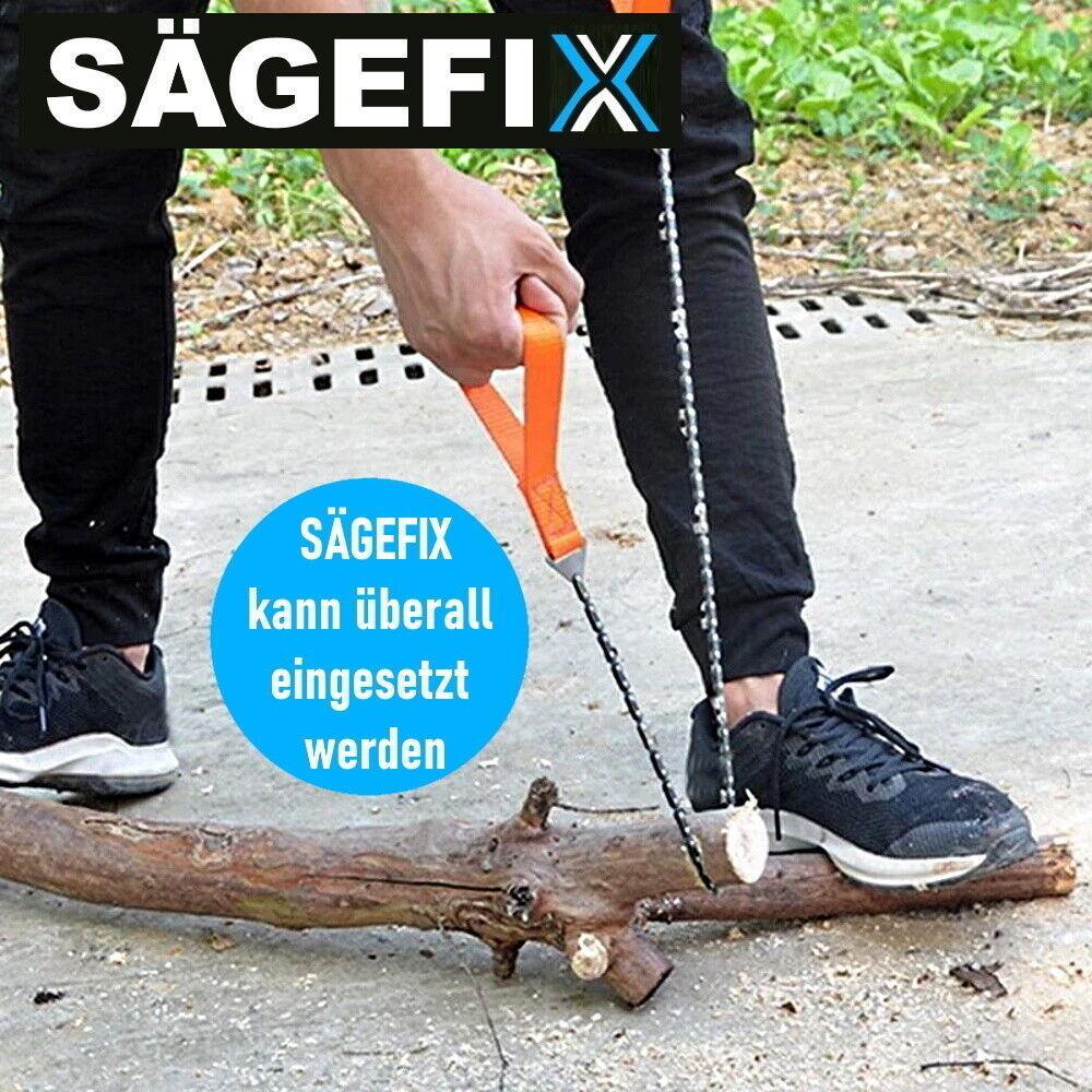 SÄGEFIX Handkettensäge Handsäge Sägeseil Seilsäge EXTREM SCHARF (inkl.Tasche)