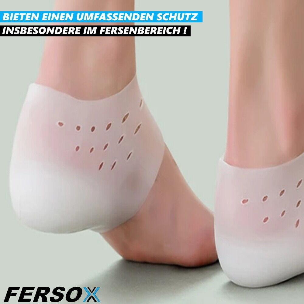 FERSOX Silikon Fersen Schutz Pads Fersenschoner Gelsocken Fersenpolster [2er]