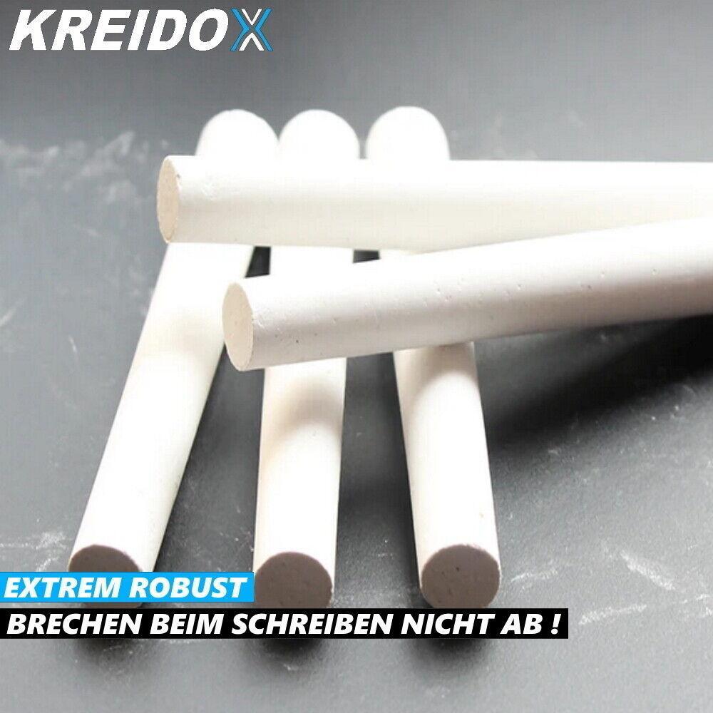 KREIDOX 100Stk Kreidetafel Kreide Schulkreide Wandtafelkreide Malkreide weiß