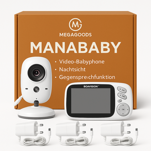 VB603 Video-Babyphone 2.4G mit 3,2" LCD Nachtsicht und Gegensprechfunktion DE.