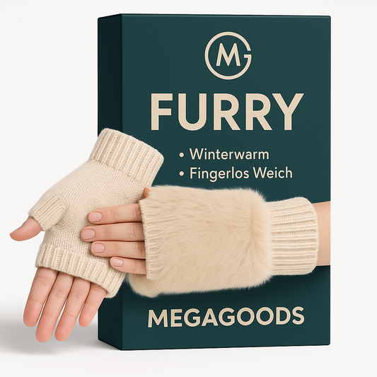 Mink-Fleece-Handschuhe Damen winterwarm fingerlos weich DE.