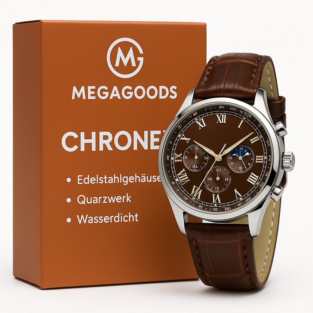 Herren Luxus Uhr Quarz wasserdicht leuchtend Business DE.