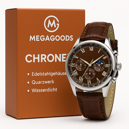 Herren Luxus Uhr Quarz wasserdicht leuchtend Business DE.
