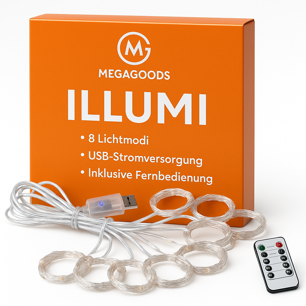 LED Lichtervorhang 3x2m USB 8 Modi für Party Hochzeit Innen DE.