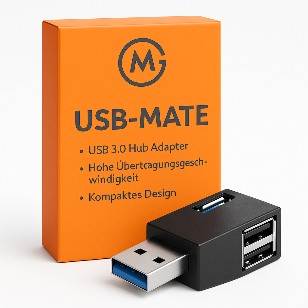 USB 3.0 Hub Adapter 1 auf 3 Ports High Speed für PC Laptop DE.