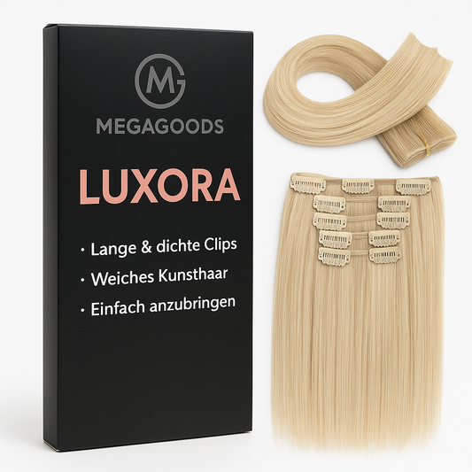 Clip-in Haarverlängerung lang dicht leicht synthetisch Damen DE.